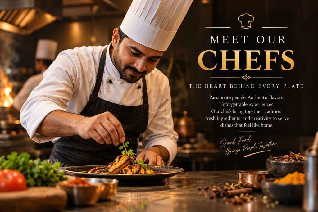 Meet Our Chefs: The People Behind Every RAASARA Dish Restaurant chefs in Hyderabad preparing Indian cuisine at RAASARA